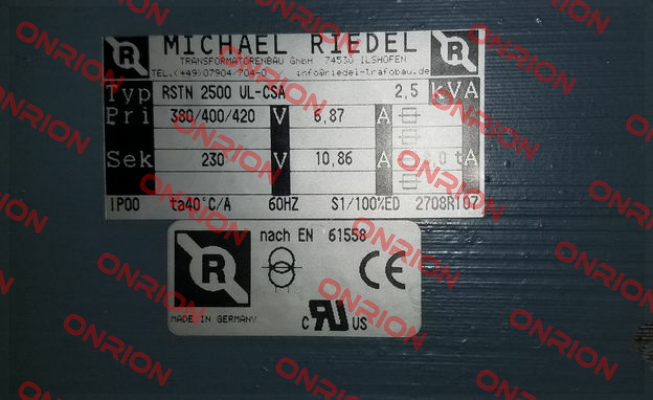 RSTN2500UL-CSA Michael Riedel Transformatorenbau